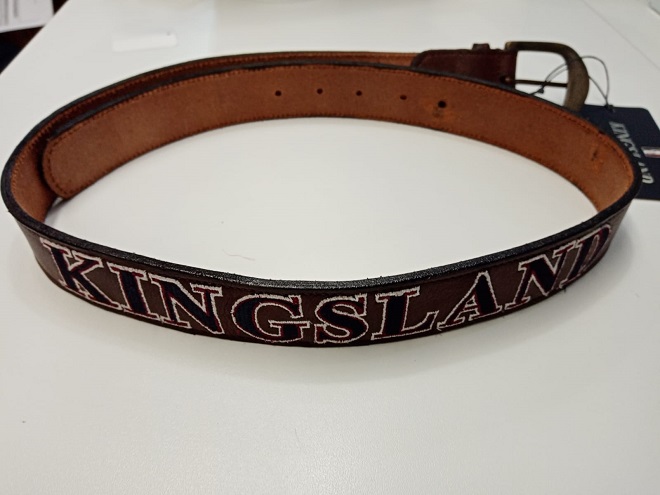 CINTURA KINGSLAND IN PELLE CON RICAMO Cintura Unisex 